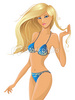 A smile from a cute bikini girl 