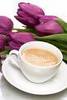 ~ Morning coffee with tulips ~