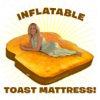 an inflatable toast matress!