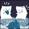 A pillow fight