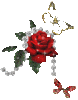 red glitter rose