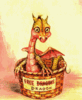 Baby Dragon in his basket