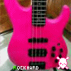 Pink electric guitar