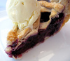 Blueberry Pie with Ice Cream