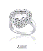 Ring with floating diamonds