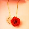 Rose Necklace on a Gold Chain