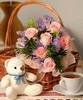 Flower Bouquet  With Bear