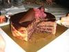 a raspberry chocolate cake