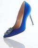 Manolo Blue Satin Shoes