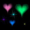 Colorful hearts
