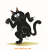 DANCING BLACK CAT