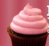 Pink frosty cupcake
