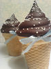 Chocolate Ice Cream Cone 