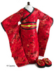 Red Blossom Kimono &amp; Sandals