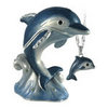 Blue silver dolphin necklace 