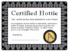 Certified Hottie Certificate