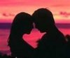 sun set romantic  kiss