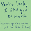 I like you - you're crazy
