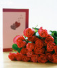 valentine roses and card