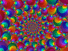 A trippy rainbow swirl