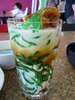 cendol/coconut milk+palm sugar