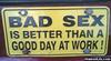 Good day at work sign