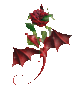 dragon with a rose