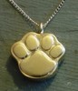 Gold Paw Pendant