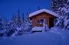 romance at a winter cabin