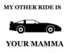 my other ride is YOUR MAMMA!