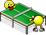 a table tennis match