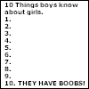 Things Boyz Know about Girlz