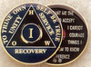 Tri-plate AA sobriety coin