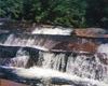 splash and play in the waterfall