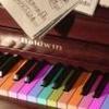 A performance by rainbow piano
