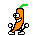 a dancing carrot
