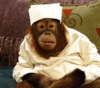 A simian nurse.