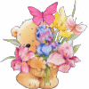 A Teddy with Flowers For You