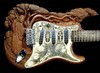 wooden carved fender strat