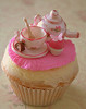 vintage tea set cupcake