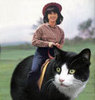 a ride on a cat!
