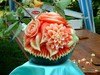 Hand carved watermelon art