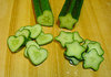 Cucumber in Star and luv~ shape.