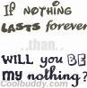 Will you be my 'Nothing' ? ❤