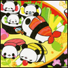 Cute panda sushi