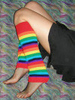 rainbow leg warmers