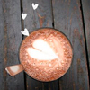 Heart chocolate coffee