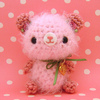 Amigurumi Pink rose bear