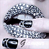 diamonte covered lips