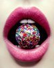sugar lips with candy ball